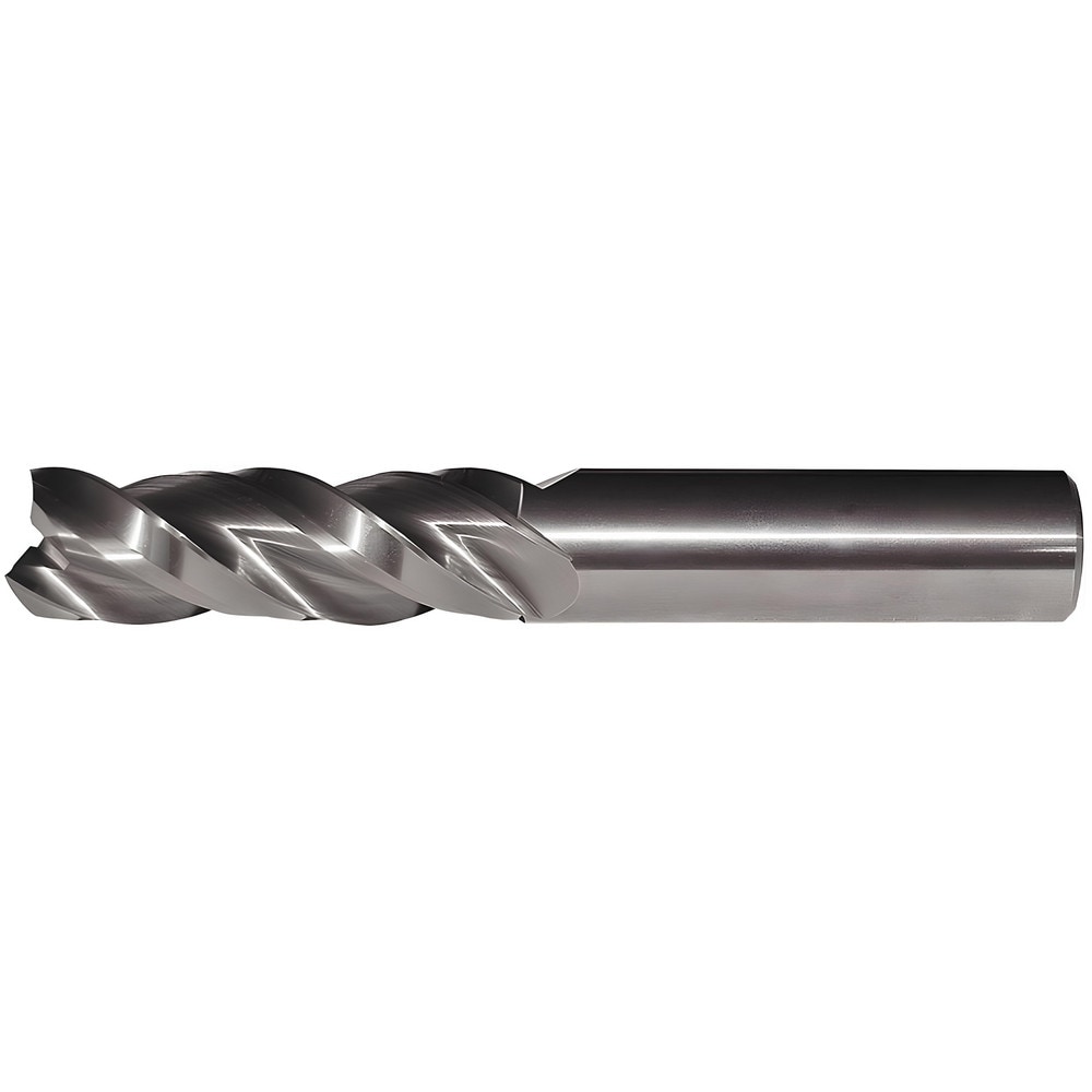 Corner Radius End Mill: 3/4" Dia, 1-1/2" LOC, 0.12" Radius, 3 Flutes, Solid Carbide