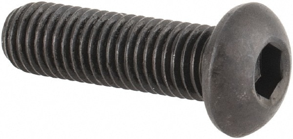 Made in USA 25F87KBC 1/4-28 7/8" Length Under Head Hex Socket Drive Button Socket Cap Screw Image