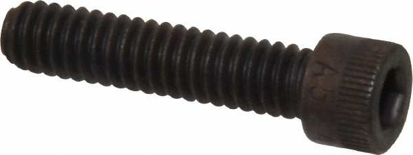 Made in USA 25C112KCS Low Head Socket Cap Screw: 1/4-20, 1-1/8" Length Under Head, Socket Cap Head, Hex Socket Drive, Alloy Steel, Black Oxide Finish Image