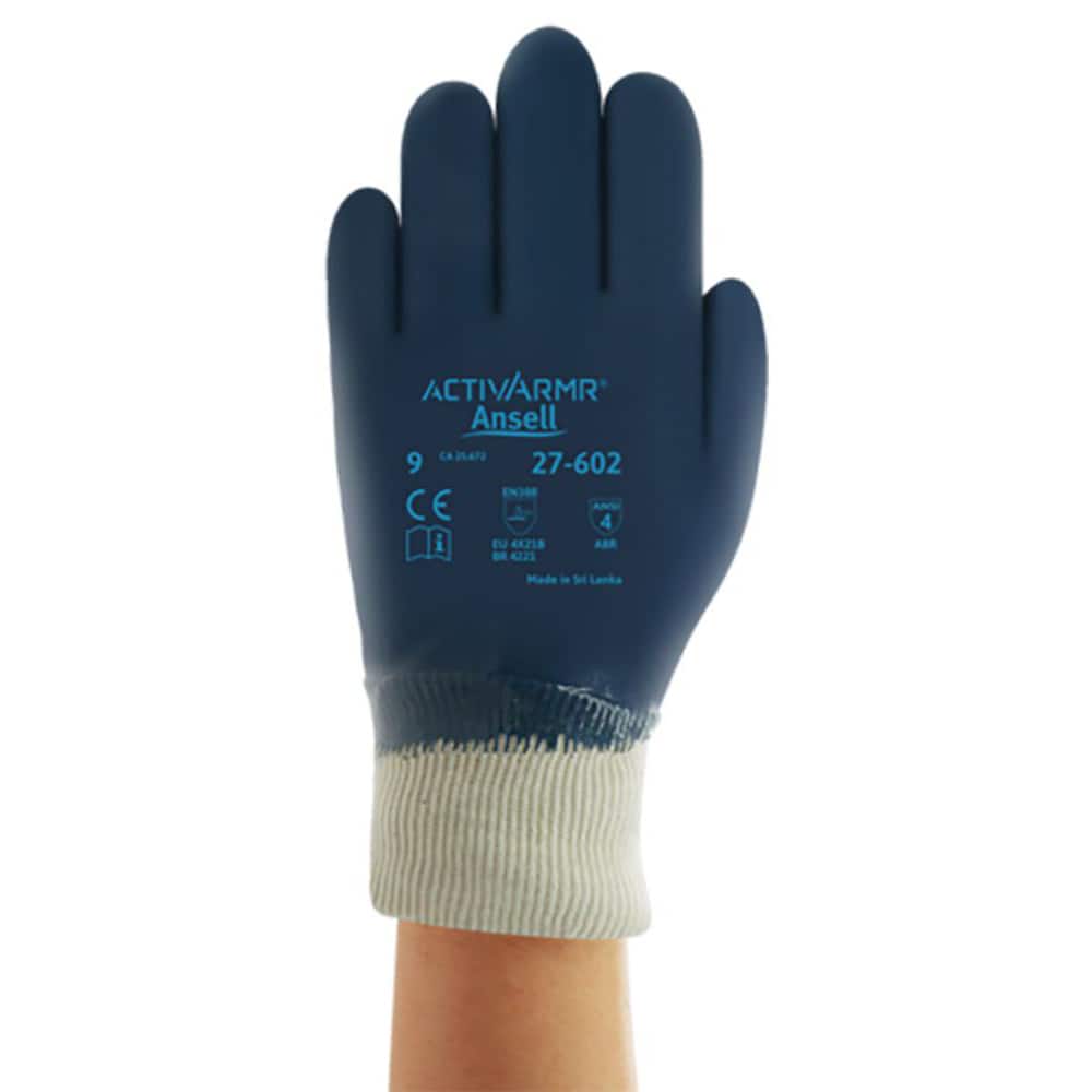Series 27-602 General Purpose Work Gloves: Large, Nitrile-Coated Jersey