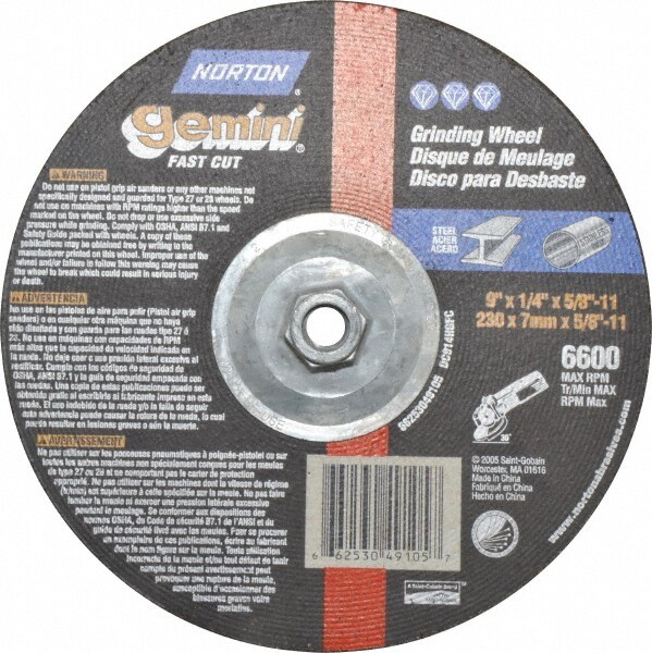 3600 RPM 18 Units 1//2 in Aluminum Oxide 6 in Disc Dia Non-Woven Finishing Disc