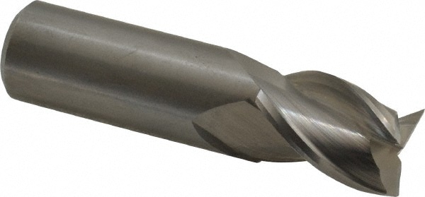 Square End Mill: 3/4'' Dia, 7/8'' LOC, 3/4'' Shank Dia, 3'' OAL, 3 Flutes, Solid Carbide