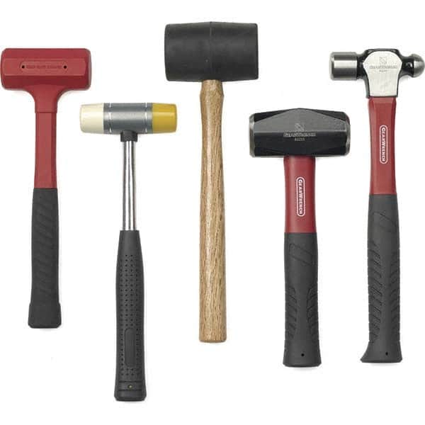 Hammer & Mallet Sets; Type: Hammer & Mallet; Set Type: Hammer & Mallet; Number of Pieces: 5; Tether Style: Not Tether Capable; Features: Non-Sparking, Non-Marring; Ergonomically Molded Comfort Grip Handle; Includes: 16 oz. Ball Pein Hammer; 16 oz. Dead Bl