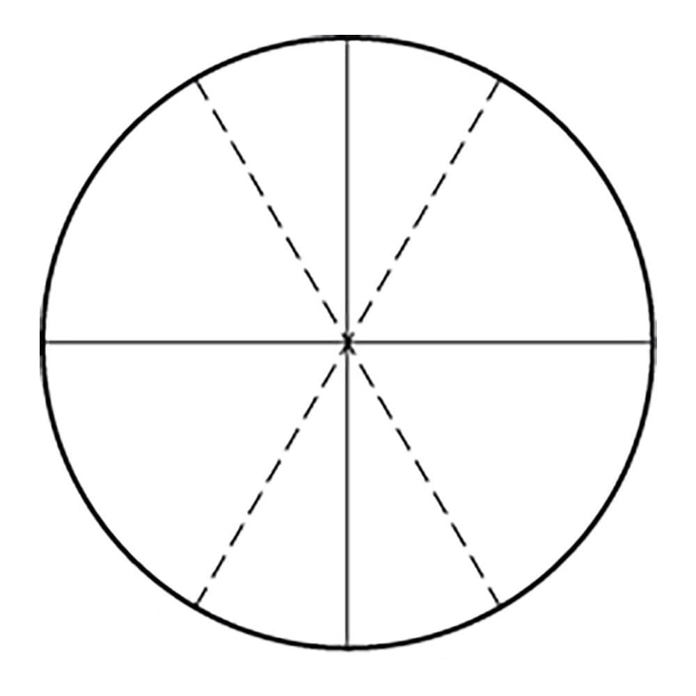 Mitutoyo 176-114 Microscope Reticle (60° Angle) Image