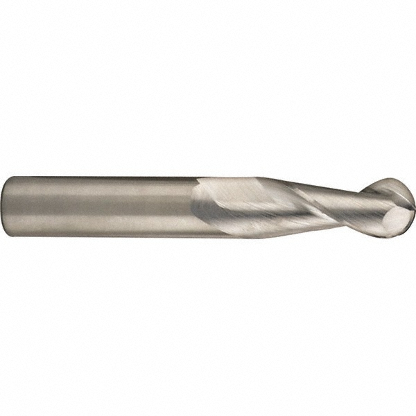 SGS 10mm Diam, 22mm LOC, 2 Flute Solid Carbide Ball End Mill 92410000 MSC Industrial Supply