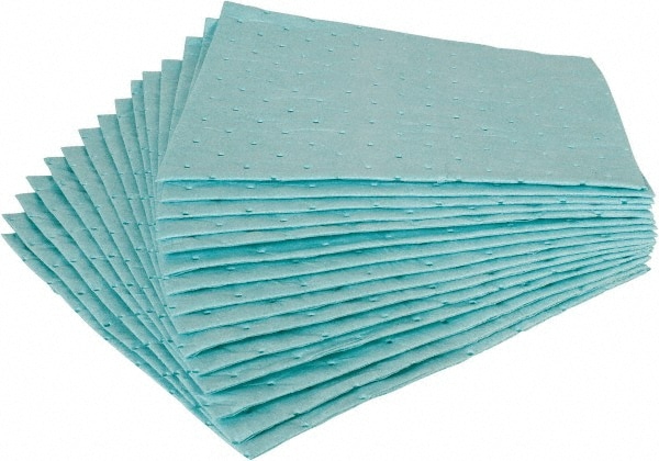 Brady SPC Sorbents SPCUN1113 Sorbent Pad: Chemical & Hazmat Use, 1 Wide, 1 Long, 21 gal, Green 