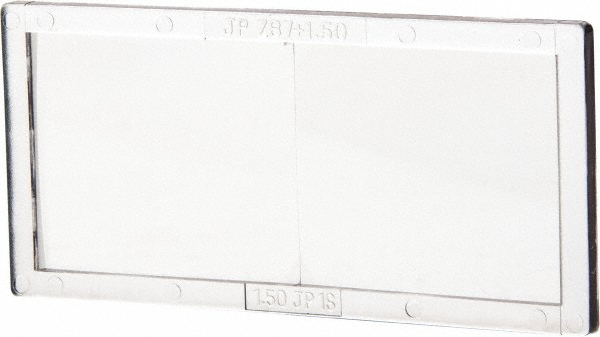 4-1/4" Wide x 2" High, Plastic Magnifier Plate - Clear, Horizontal Mount