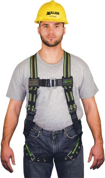 Miller E650-4/UGN Fall Protection Harnesses: 400 Lb, Construction Style, Size Universal, Elastomer 