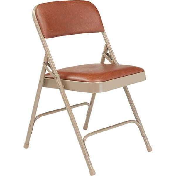 Folding Chairs; Pad Type: Folding Chair w/Vinyl Padded Seat ; Material: Steel; Vinyl ; Color: Honey Brown ; Width (Inch): 18-3/4 ; Depth (Inch): 20-1/4 ; Height (Inch): 29-1/2