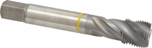 Spiral Flute Tap: 3/4-16, UNF, 4 Flute, Modified Bottoming, 2B Class of Fit, Cobalt, Bright/Uncoated