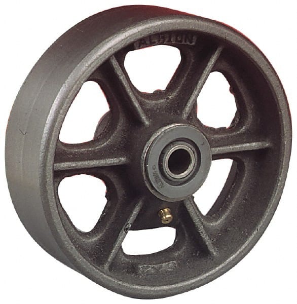 1 EA 10" x 2" Rubber on Cast Iron Wheel with Bearing 