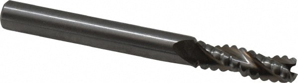 Square End Mill: 1/4'' Dia, 3/4'' LOC, 1/4'' Shank Dia, 2-1/2'' OAL, 3 Flutes, Solid Carbide