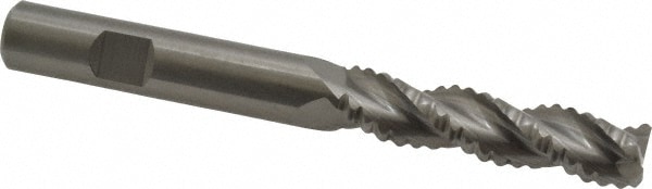 Square End Mill: 1/2'' Dia, 2'' LOC, 1/2'' Shank Dia, 4-1/2'' OAL, 3 Flutes, Solid Carbide