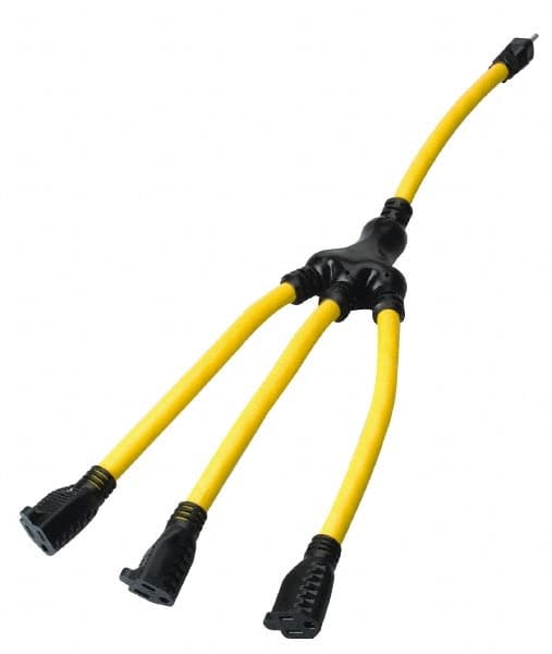 Electrical Outlet Adapters; Adapter Color: Yellow/Black