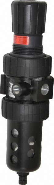 FRL Combination Unit: 3/8 NPT, Intermediate, 1 Pc Filter/Regulator