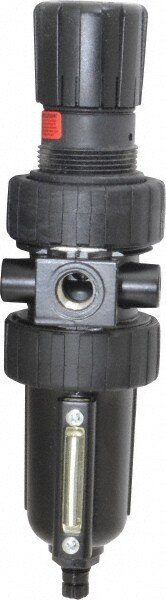 FRL Combination Unit: 3/8 NPT, Intermediate, 1 Pc Filter/Regulator