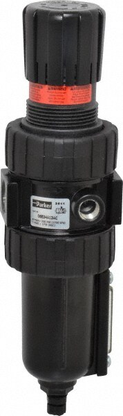 FRL Combination Unit: 1/2 NPT, Intermediate, 1 Pc Filter/Regulator