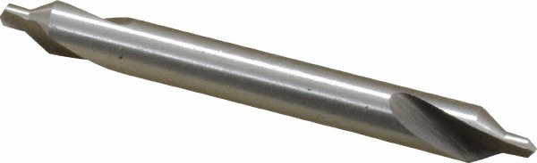Combo Drill & Countersink: #2, 3/16" Body Dia, High Speed Steel