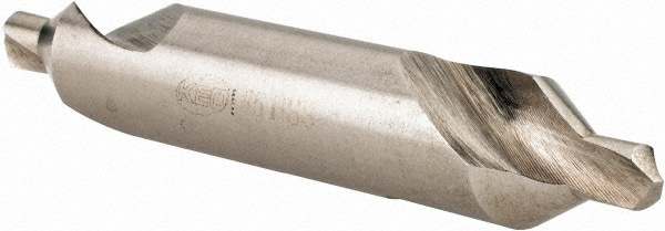 Combo Drill & Countersink: #5, 7/16" Body Dia, 1180, High Speed Steel