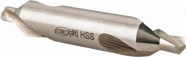 Combo Drill & Countersink: #6, 1/2" Body Dia, 1180, High Speed Steel