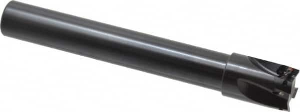 Kennametal 2624202 1-1/2" Cut Diam, 14.48mm Max Depth, 1-1/4" Shank Diam, Cylindrical Shank, 254mm OAL, Indexable Square-Shoulder End Mill 
