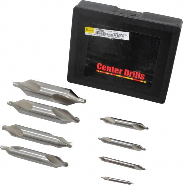 8 Pc #1 to #8 High Speed Steel Combo Drill & Countersink Set