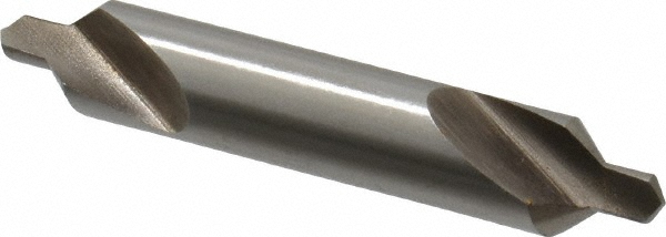 Combo Drill & Countersink: #5, 7/16" Body Dia, High Speed Steel