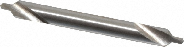 Combo Drill & Countersink: #1, 1/8" Body Dia, High Speed Steel