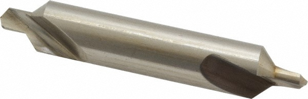 Combo Drill & Countersink: #6, 1/2" Body Dia, High Speed Steel