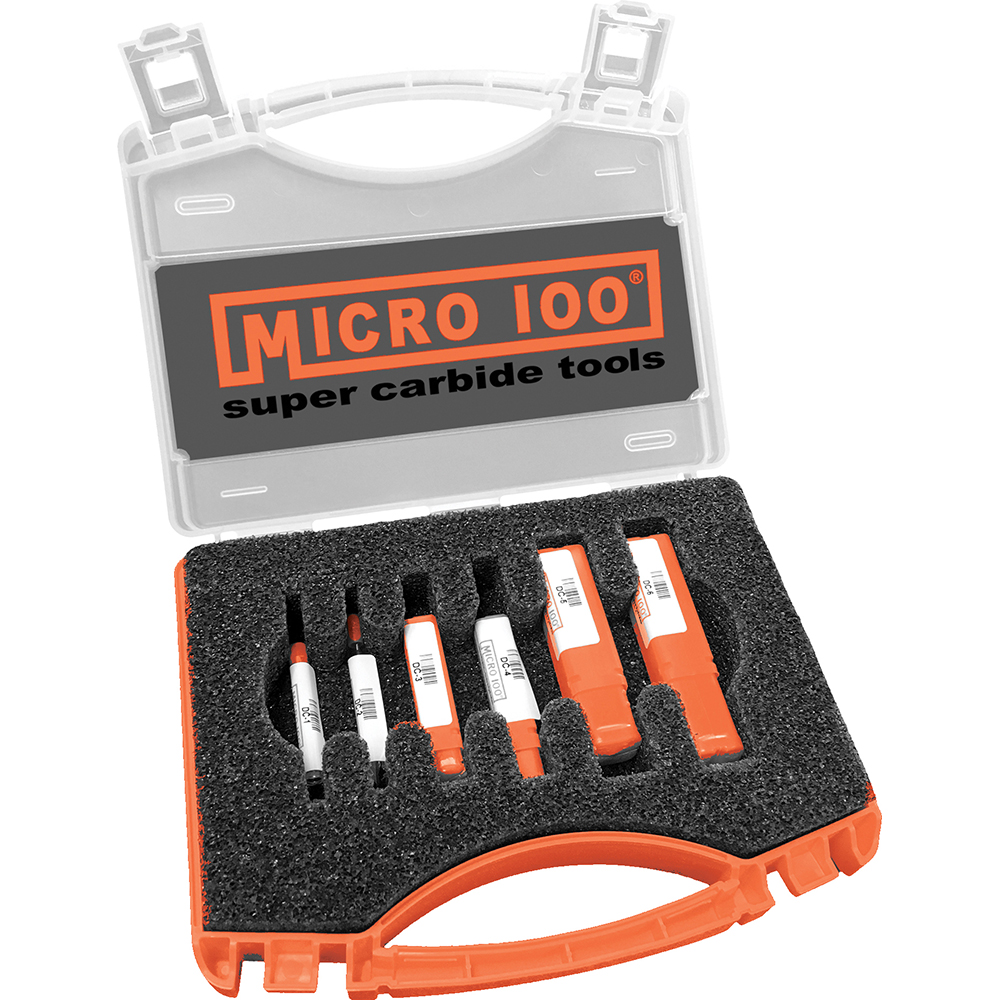 Micro 100 6 Pc Solid Carbide Combo Drill & Countersink Set 01042803