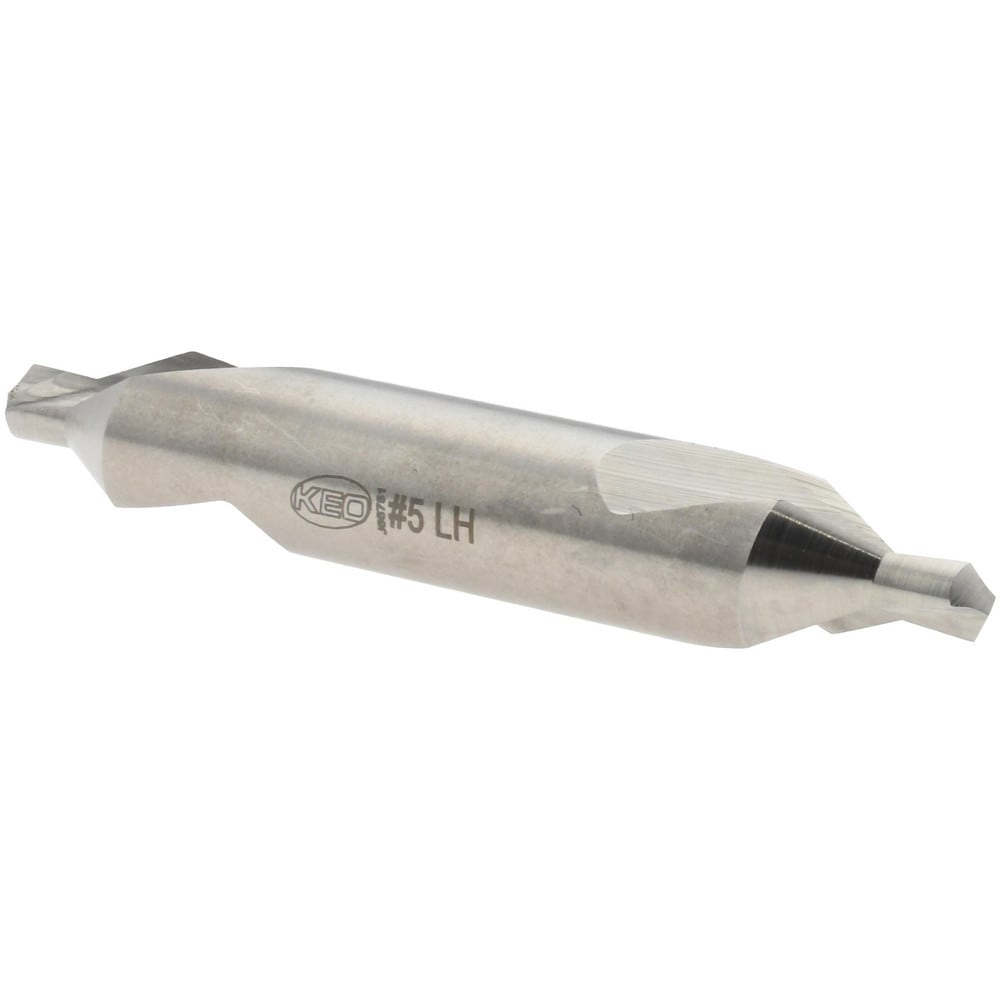 Combo Drill & Countersink: #5, 7/16" Body Dia, 1180, High Speed Steel