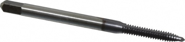 Spiral Point Tap: #4-40, UNC, 2 Flutes, Plug, 2B/3B, High Speed Steel, TiCN Finish