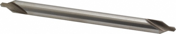 Combo Drill & Countersink: #4-1/2, 3/8" Body Dia, High Speed Steel