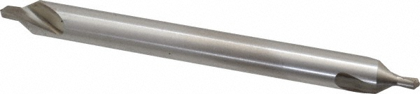 Combo Drill & Countersink: #6, 1/2" Body Dia, High Speed Steel