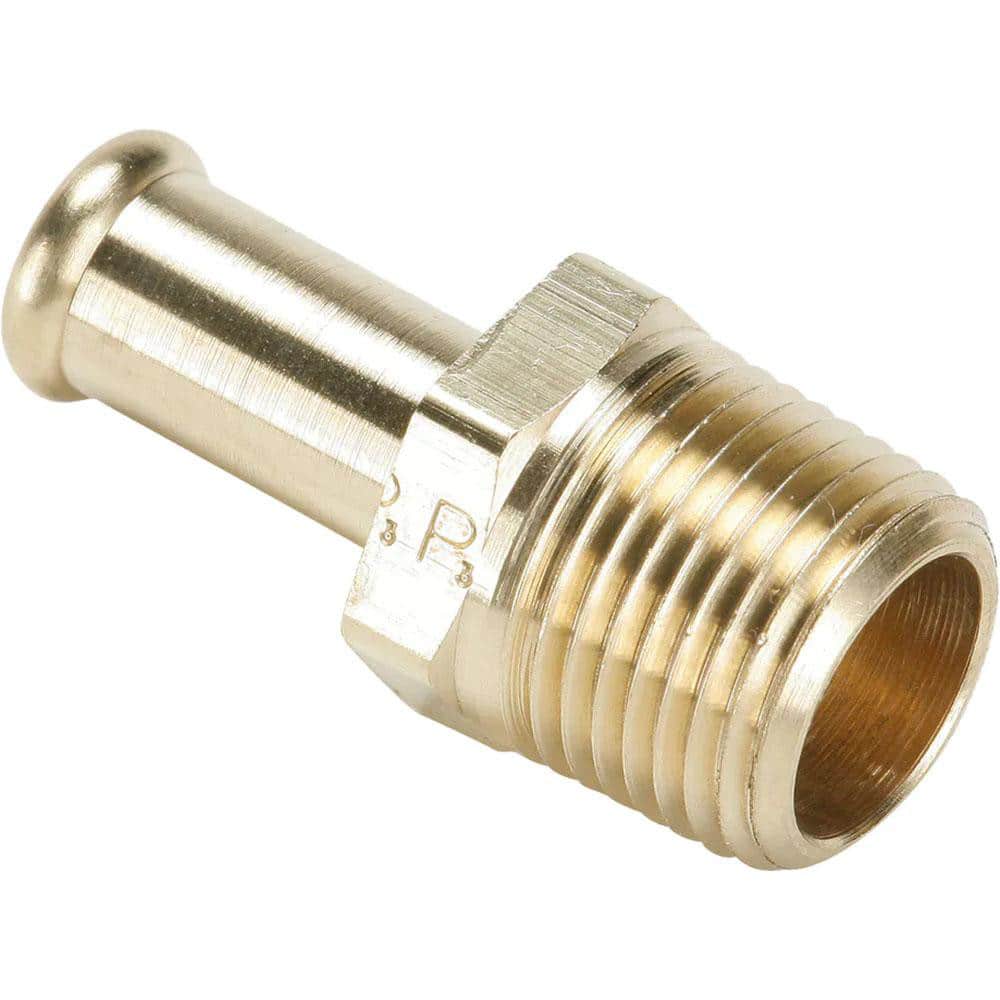 Parker - Barbed Hose Fitting: 1/2″ x 5/8″ ID Hose, Male Connector -  01045103 - MSC Industrial Supply