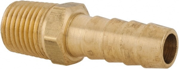 Barbed Hose Fitting: 1/4" x 3/8" ID Hose, Male Connector