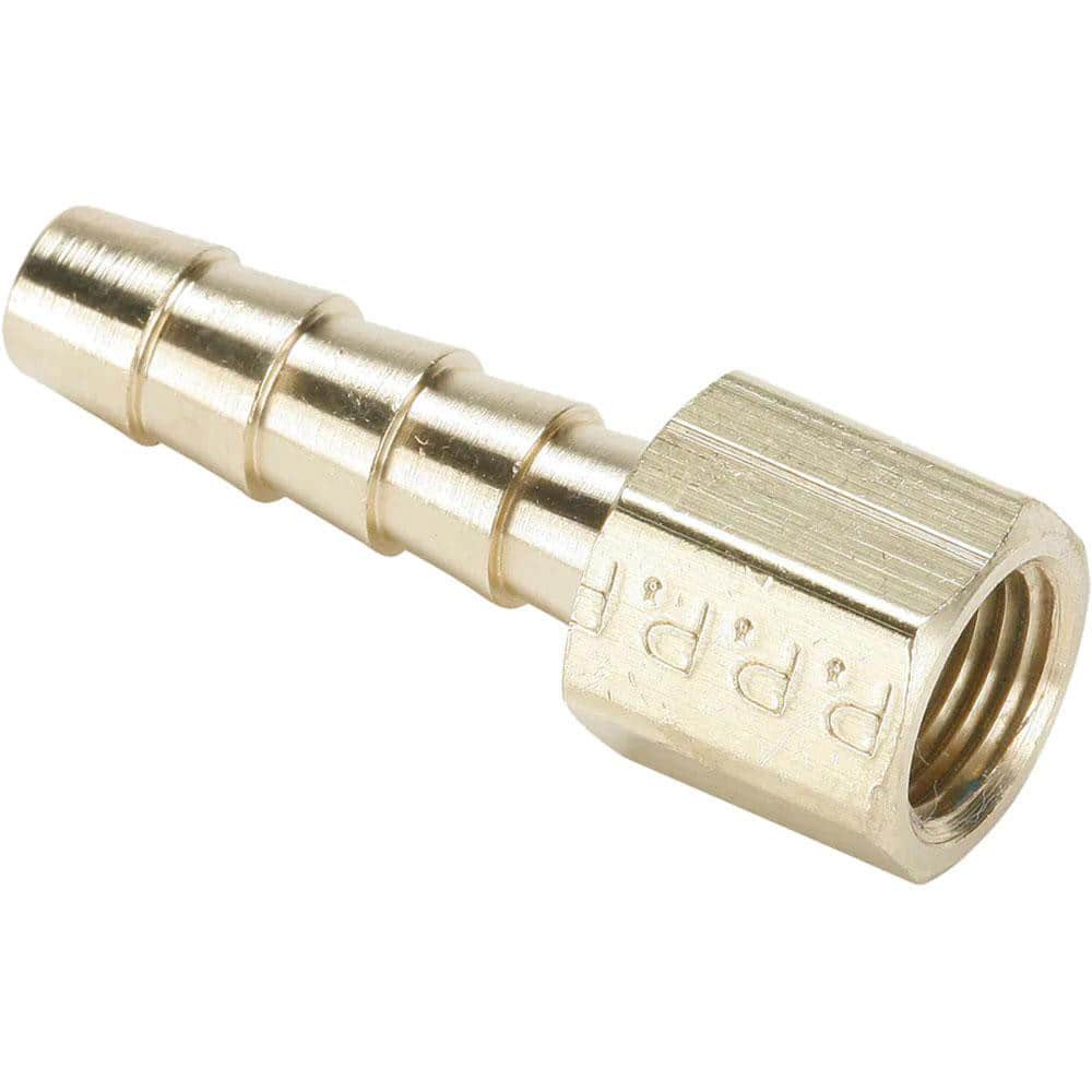 Barbed Hose Fitting: 1/8" x 1/4" ID Hose, Female Connector