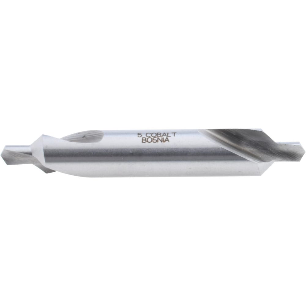 Combo Drill & Countersink: #5, 7/16" Body Dia, Cobalt