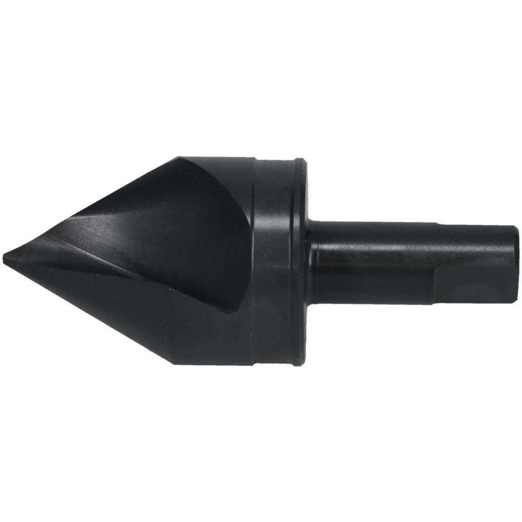 M.A. Ford® Countersink: 1-1/4" Head Dia, 60 deg Included Angle, 1 Flute, High-Speed Steel, Right Hand Cut - 1/2" Shank Dia, 3" OAL, Bright/Uncoated