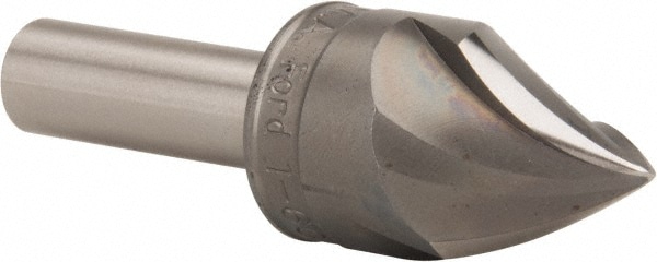 M.A. Ford. 92100001 1" Head Diam, 1/2" Shank Diam, 3 Flute 60° High Speed Steel Countersink Image