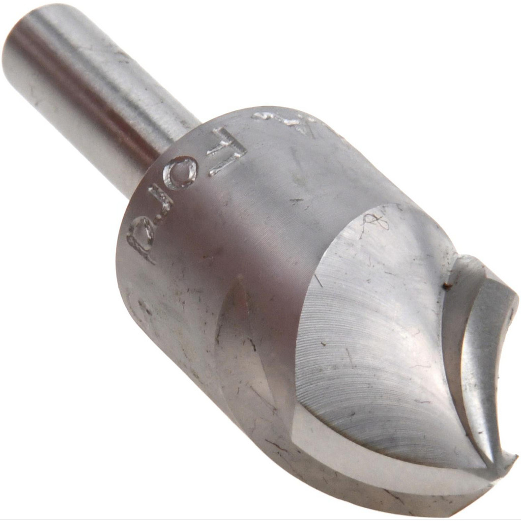 M.A. Ford® Countersink: 5/8" Head Dia, 82 deg Included Angle, 3 Flute, High-Speed Steel, Right Hand Cut - 1/4" Shank Dia, 2-1/4" OAL