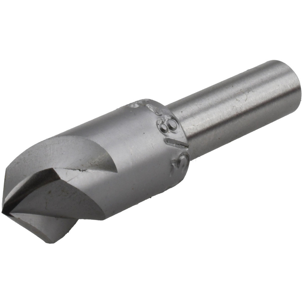 M.A. Ford® Countersink: 3/8" Head Dia, 90 deg Included Angle, 3 Flute, High-Speed Steel, Right Hand Cut - 1/4" Shank Dia, 1-5/8" OAL