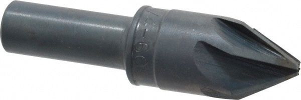 M.A. Ford. 79075001 3/4" Head Diam, 1/2" Shank Diam, 6 Flute 60° High Speed Steel Countersink Image