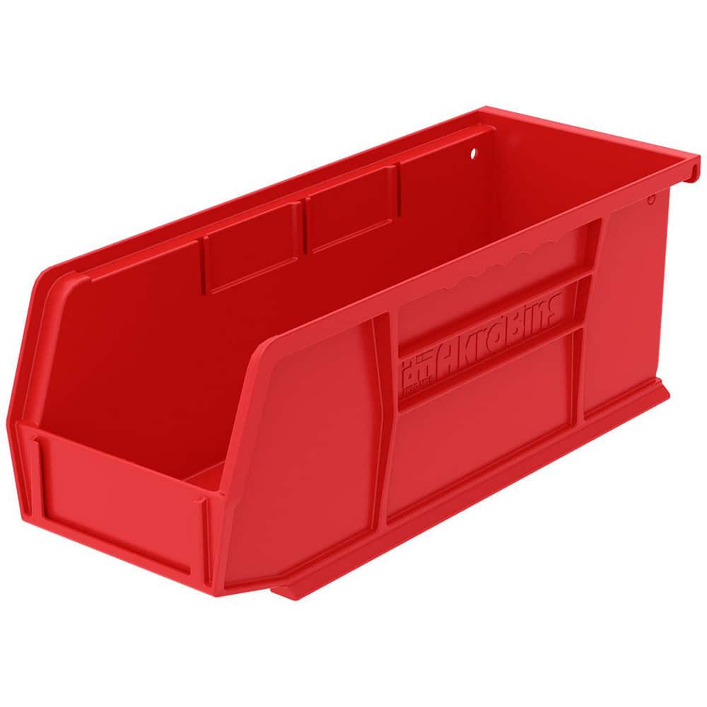 AKRO-MILS 30224RED Plastic Hopper Stacking Bin: Red 