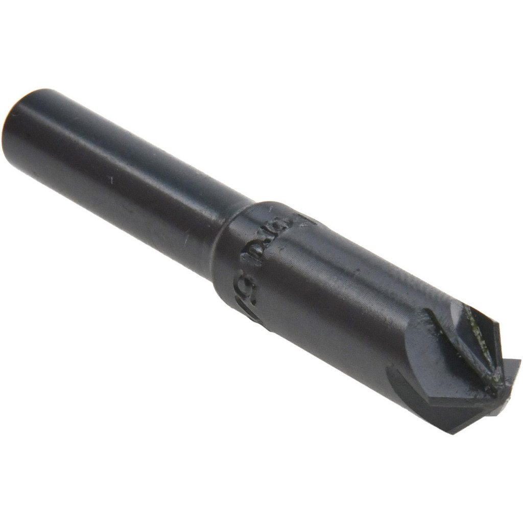 M.A. Ford® Countersink: 5/16" Head Dia, 100 deg Included Angle, 6 Flute, High-Speed Steel, Right Hand Cut - 1/4" Shank Dia, 2" OAL, Bright/Uncoated