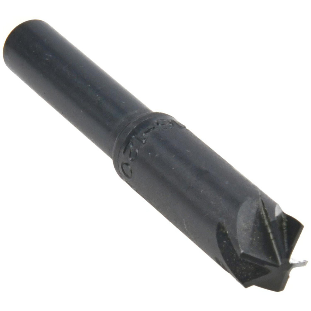 M.A. Ford® Countersink: 5/16" Head Dia, 120 deg Included Angle, 6 Flute, High-Speed Steel, Right Hand Cut - 1/4" Shank Dia, 2" OAL, Bright/Uncoated