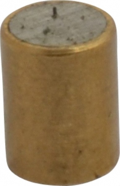 3/16" Diam x 1/4" High, 0.02 Lb Average & 0.05 Lb Max Pull Force, Brass Alnico Shielded Magnet