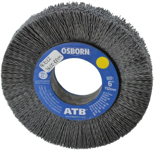 Osborn 4062200 Wheel Brush: 6" Wheel Dia, Crimped 