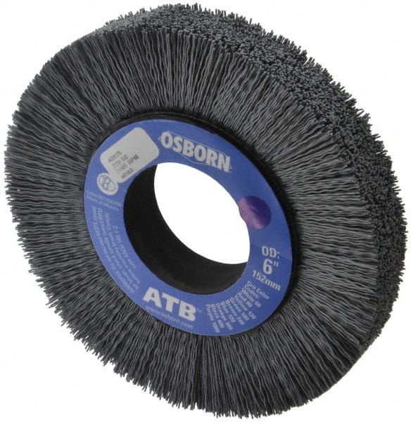 Osborn 4062500 Wheel Brush: 6" Wheel Dia, Crimped 