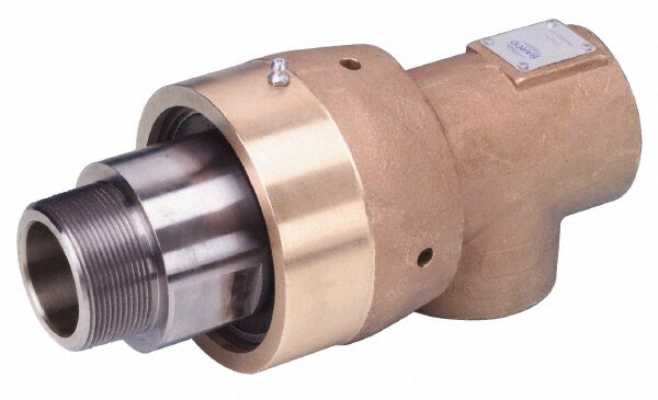 Rotary Unions; Type: General Purpose ; Style: Dual Flow ; Rotor Thread Rotation: Left Hand ; Port Size NPT: 3/8 ; Body Length: 4-7/8 (Inch); Maximum Pressure For Water (psi): 150